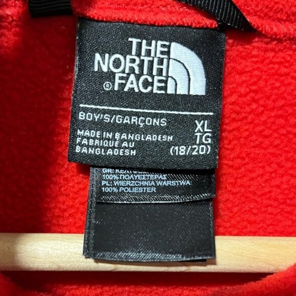 The North Face Boys’ XL Full-Zip Fleece Jacket - Red - Picture 5 of 12